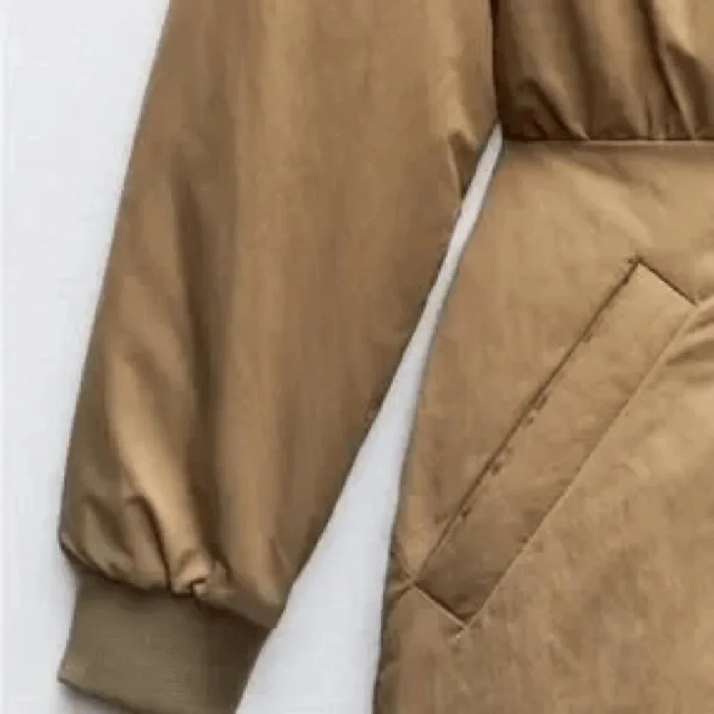 Zara NWT Puff Bomber Full Zip Mini Dress XS MINIMALIST QUIET FLEX MODERN COUTURE - Picture 11 of 17